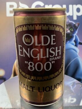 Vintage Beer Can Olde English 800 Malt Liquor Tab Empty Aluminum Can